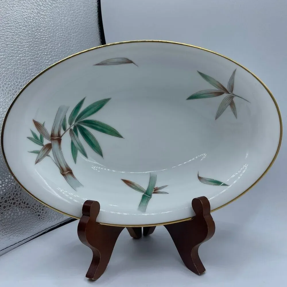 Noritake Canton # 5027 oval serving bowl bamboo.